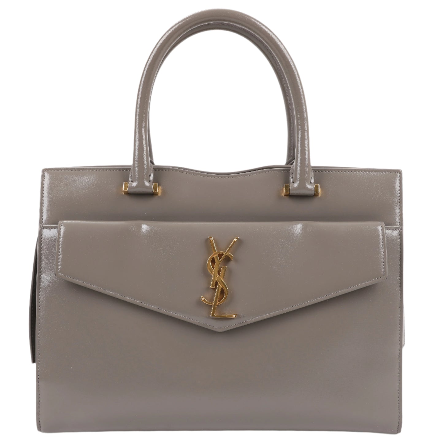 Saint Laurent Paris Uptown Lederhandtasche in Grau 557653