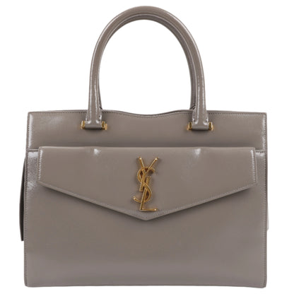 Saint Laurent Paris Uptown Lederhandtasche in Grau 557653