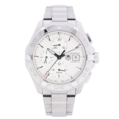 TAG Heuer Aqua Racer CAY2111-2 RTQ2215 SS AT Uhr mit silbernem Zifferblatt