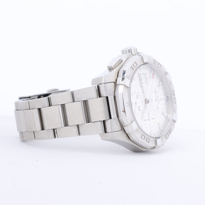 TAG Heuer Aqua Racer CAY2111-2 RTQ2215 SS AT Uhr mit silbernem Zifferblatt