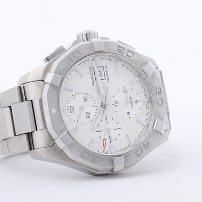 TAG Heuer Aqua Racer CAY2111-2 RTQ2215 SS AT Uhr mit silbernem Zifferblatt