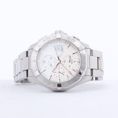 TAG Heuer Aqua Racer CAY2111-2 RTQ2215 SS AT Uhr mit silbernem Zifferblatt