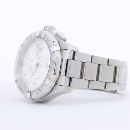 TAG Heuer Aqua Racer CAY2111-2 RTQ2215 SS AT Uhr mit silbernem Zifferblatt