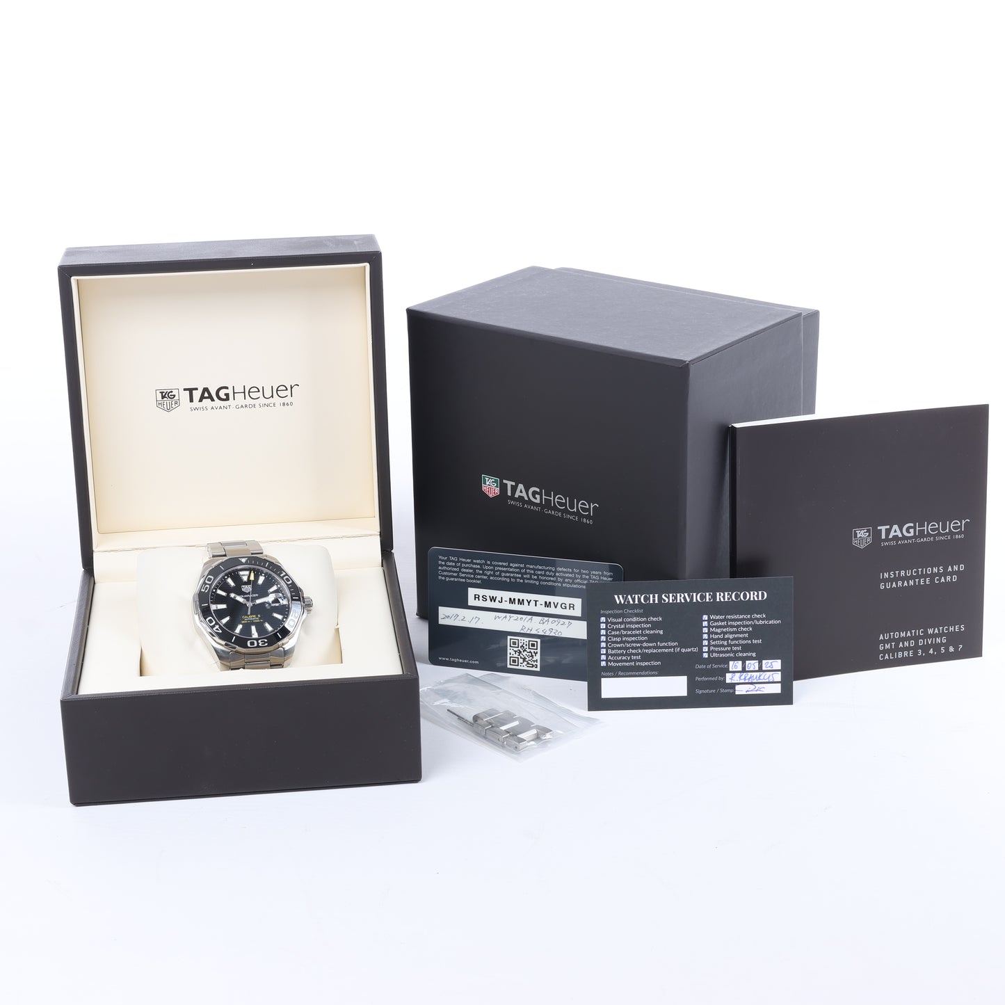 TAG Heuer Aqua Racer WAY201A.BA0927 RHS4930 SS AT Uhr mit schwarzem Zifferblatt