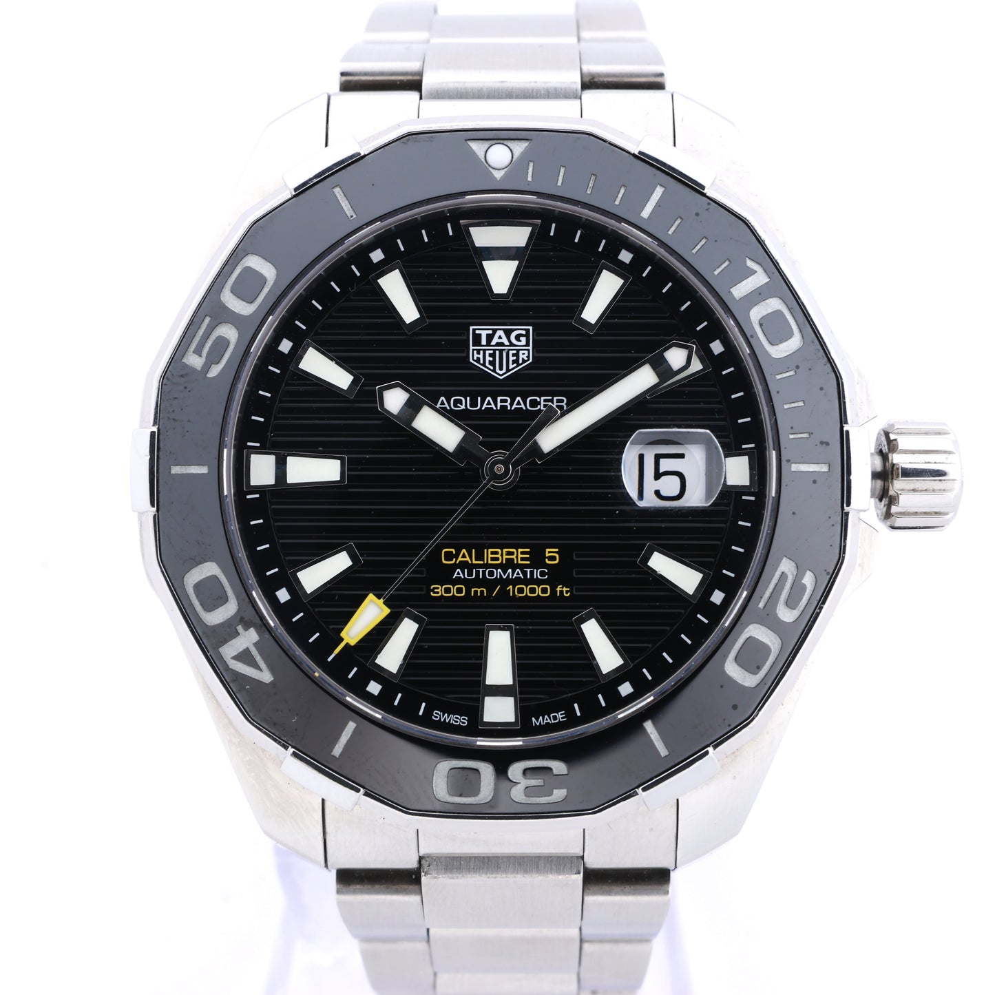 TAG Heuer Aqua Racer WAY201A.BA0927 RHS4930 SS AT Uhr mit schwarzem Zifferblatt
