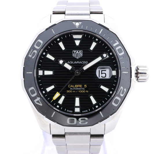 TAG Heuer Aqua Racer WAY201A.BA0927 RHS4930 SS AT Uhr mit schwarzem Zifferblatt