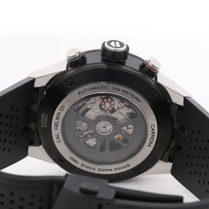 Carrera CALIBRE HEUER 01 CAR2A1Z.FT6044 WBD6279 SS SS &amp; Rubber AT Skelett-Zifferblattuhr