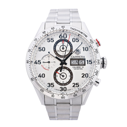 TAG Heuer Carrera CV2A11 RAZ3731 SS AT Uhr mit silbernem Zifferblatt