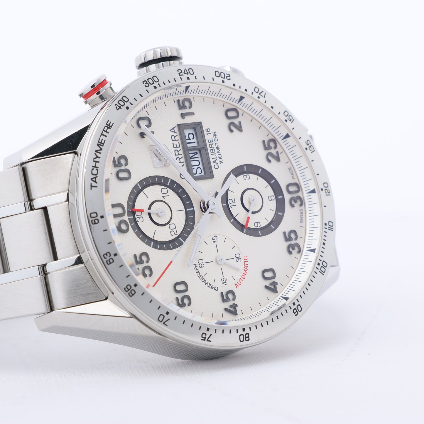 TAG Heuer Carrera CV2A11 RAZ3731 SS AT Uhr mit silbernem Zifferblatt