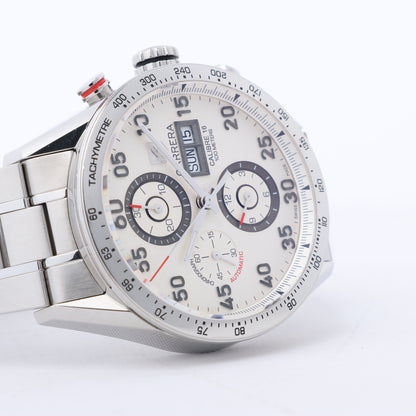 TAG Heuer Carrera CV2A11 RAZ3731 SS AT Uhr mit silbernem Zifferblatt