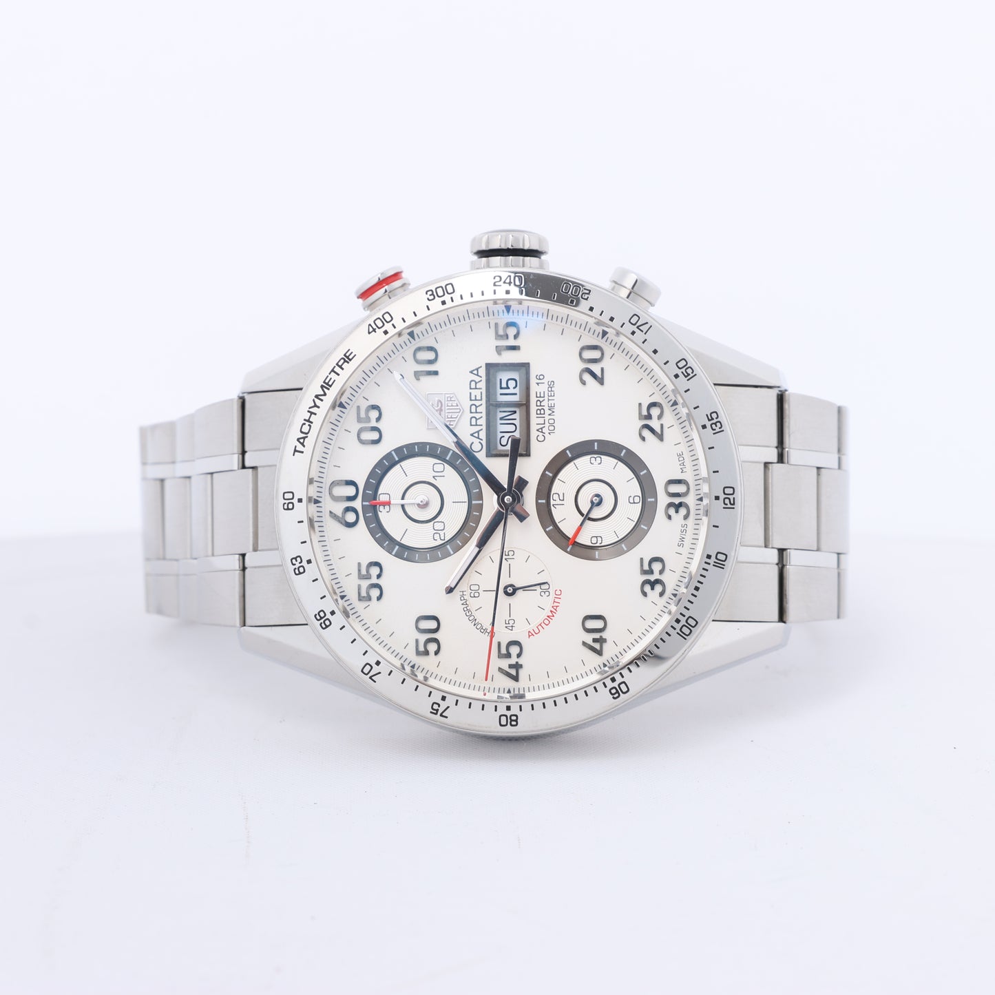 TAG Heuer Carrera CV2A11 RAZ3731 SS AT Uhr mit silbernem Zifferblatt