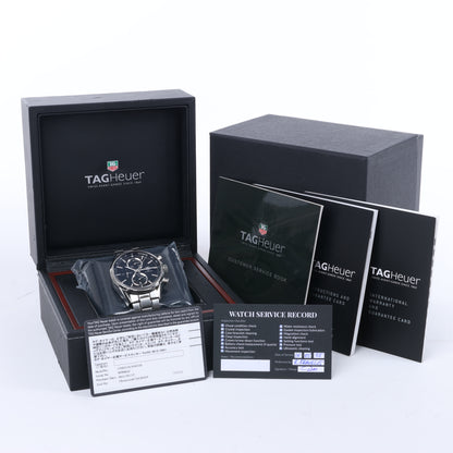 TAG Heuer Carrera Calibre 1887 Chronograph CAR2110.BA0720 RPR0632 SS AT Uhr mit schwarzem Zifferblatt