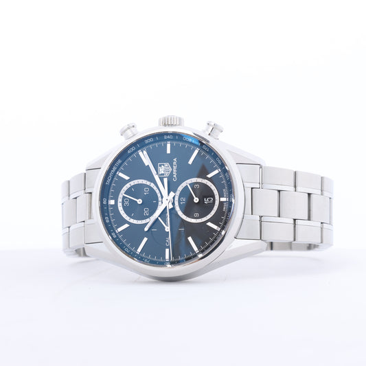 TAG Heuer Carrera Calibre 1887 Chronograph CAR2110.BA0720 RPR0632 SS AT Uhr mit schwarzem Zifferblatt