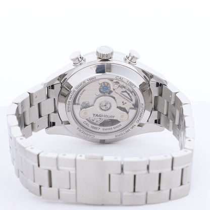 TAG Heuer Carrera Calibre 1887 Chronograph CAR2110.BA0720 RPR0632 SS AT Uhr mit schwarzem Zifferblatt