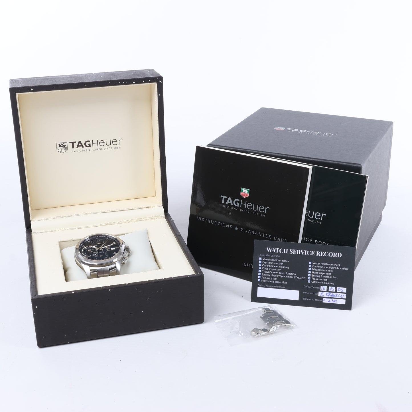 TAG Heuer Link Calibre 16 CAT2012 RAV0551 SS AT Uhr mit schwarzem Zifferblatt