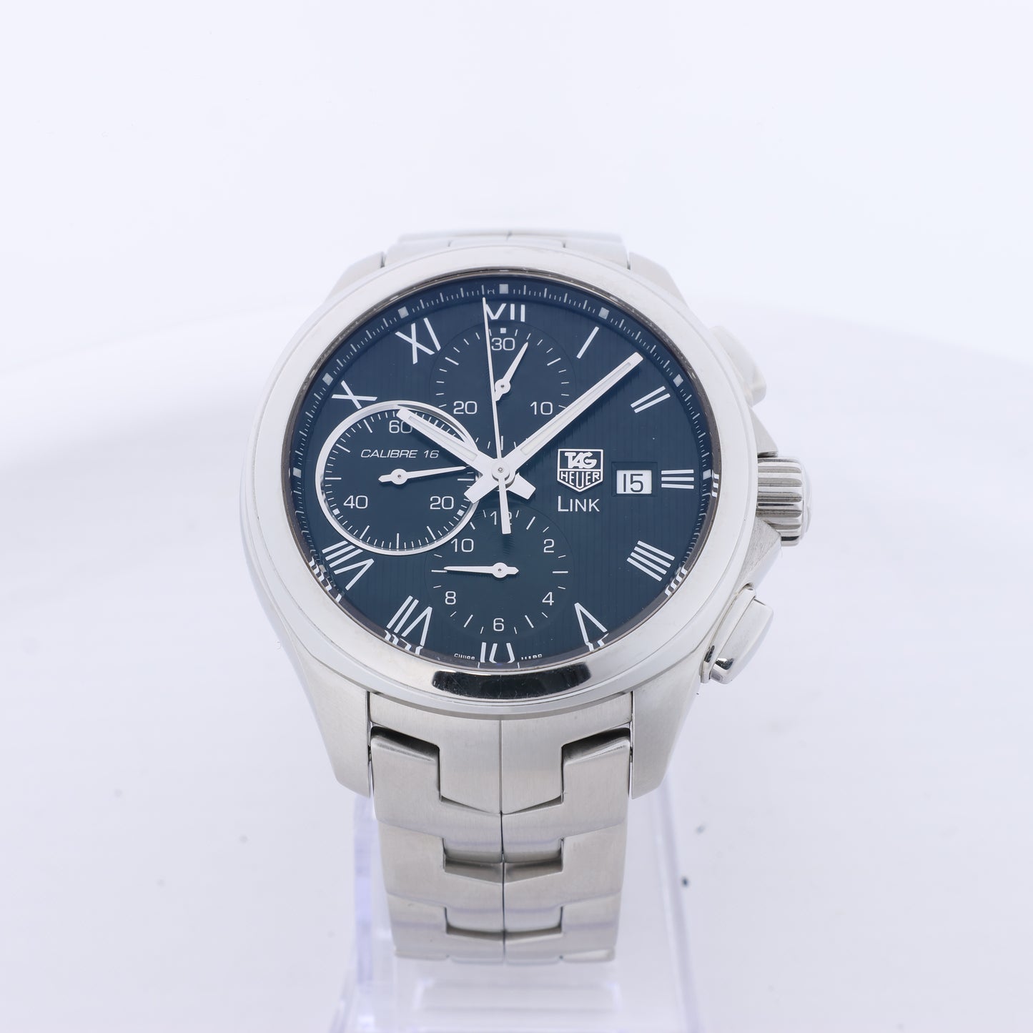 TAG Heuer Link Calibre 16 CAT2012 RAV0551 SS AT Uhr mit schwarzem Zifferblatt