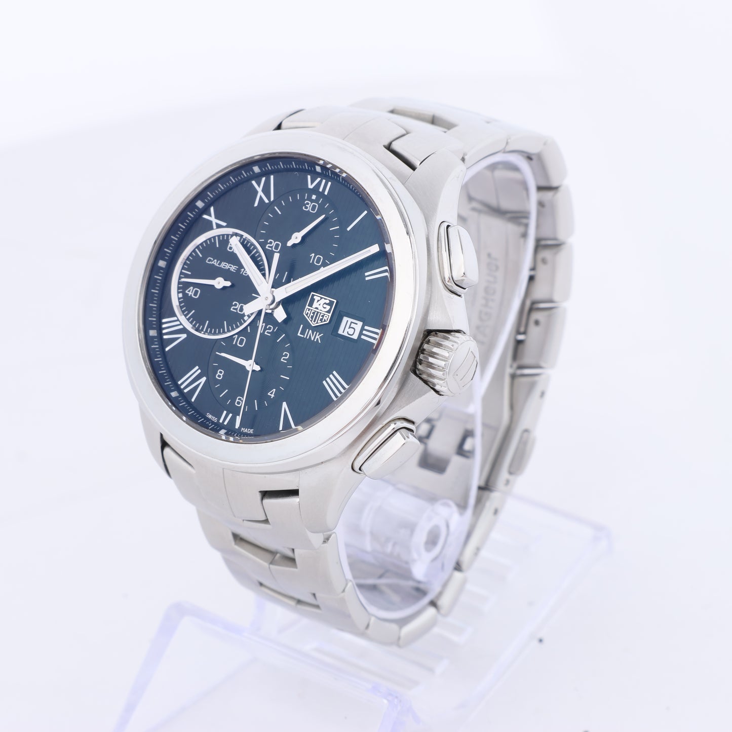 TAG Heuer Link Calibre 16 CAT2012 RAV0551 SS AT Uhr mit schwarzem Zifferblatt