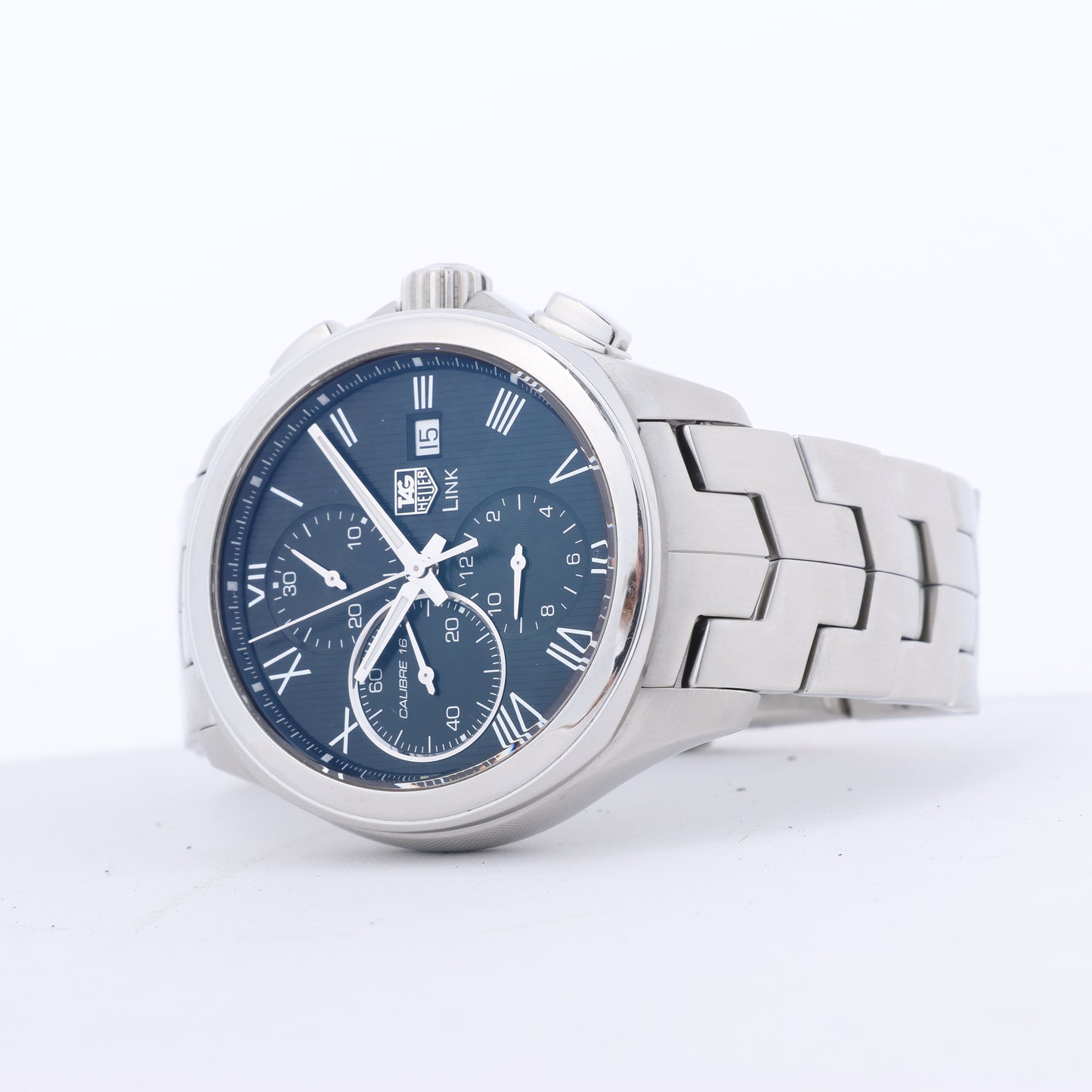 TAG Heuer Link Calibre 16 CAT2012 RAV0551 SS AT Uhr mit schwarzem Zifferblatt