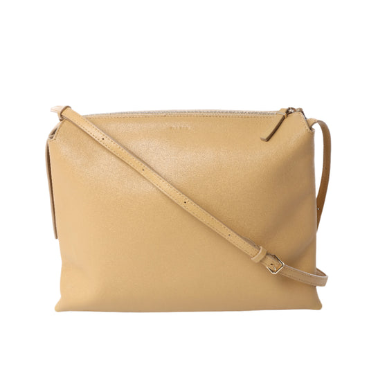 Mini sac à bandoulière en cuir beige The Row