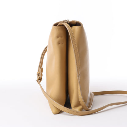 Mini sac à bandoulière en cuir beige The Row