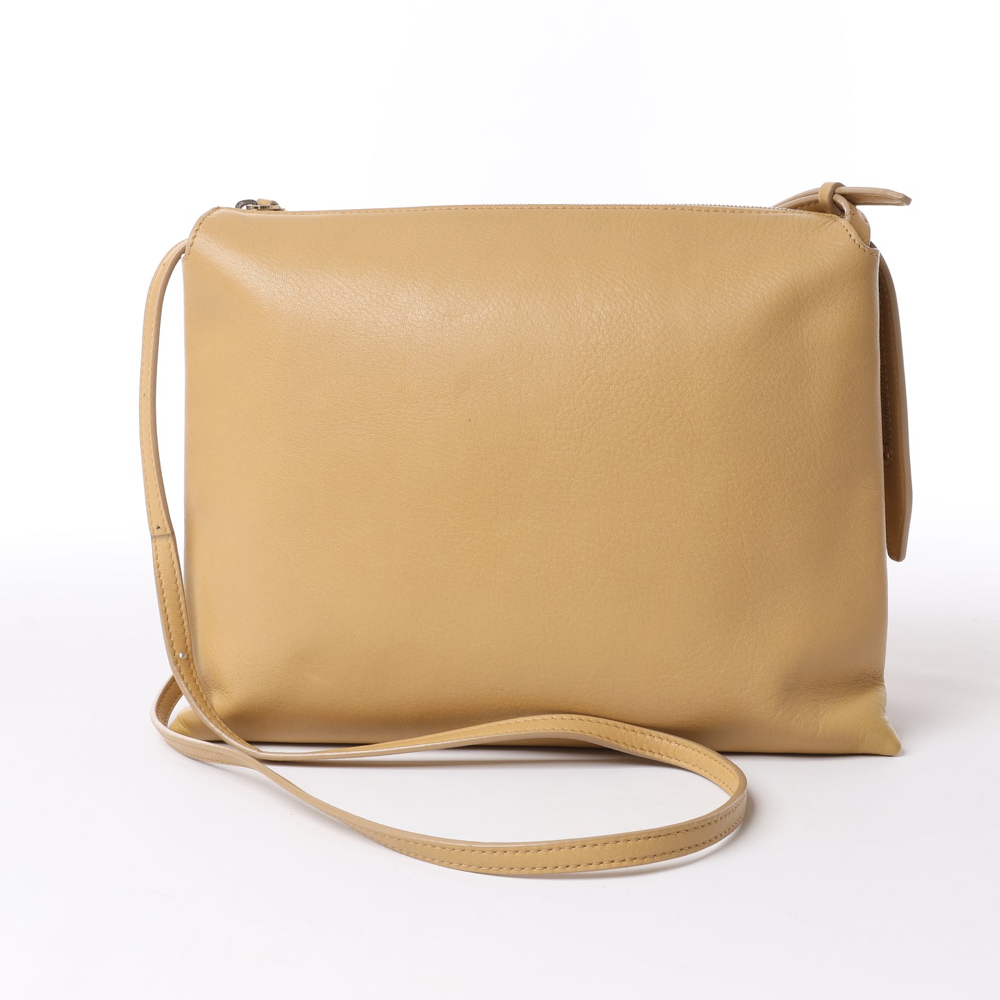 Mini sac à bandoulière en cuir beige The Row