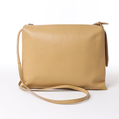 Mini sac à bandoulière en cuir beige The Row