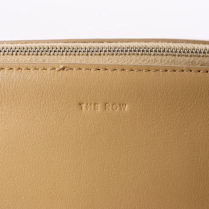 Mini sac à bandoulière en cuir beige The Row