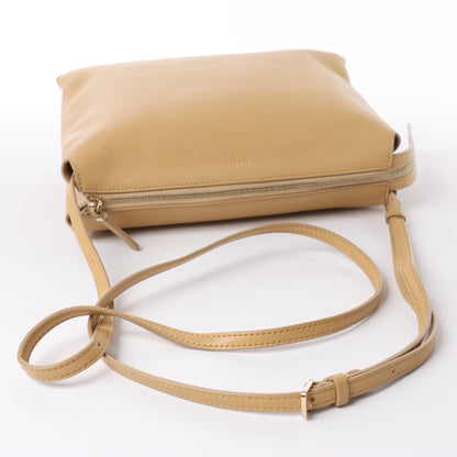 Mini sac à bandoulière en cuir beige The Row