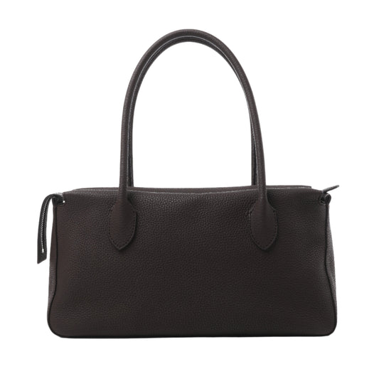 The Row East/West Leather Handbag in Brown