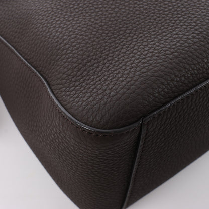 The Row East/West Leather Handbag in Brown