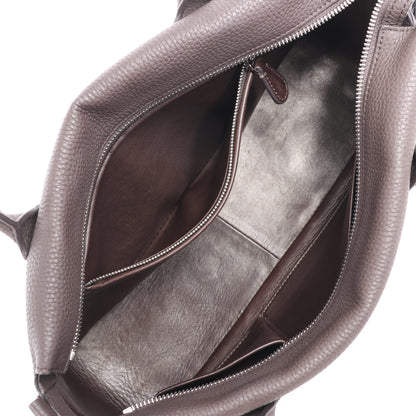 The Row East/West Leather Handbag in Brown