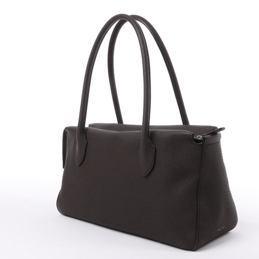 The Row East/West Leather Handbag in Brown