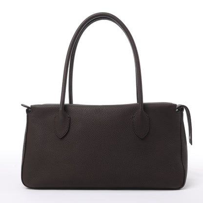 The Row East/West Leather Handbag in Brown