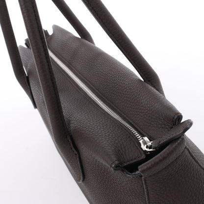 The Row East/West Leather Handbag in Brown