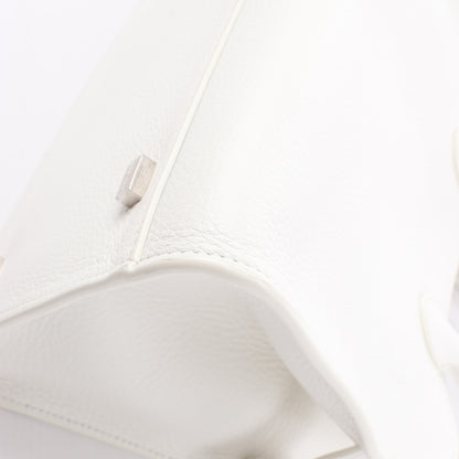 The Row Soft Margaux 10 Leather 2Way Handbag in White
