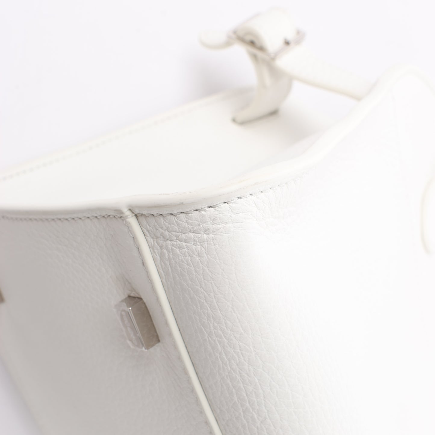 The Row Soft Margaux 10 Leather 2Way Handbag in White