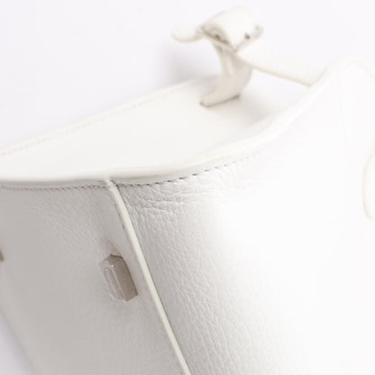The Row Soft Margaux 10 Leather 2Way Handbag in White