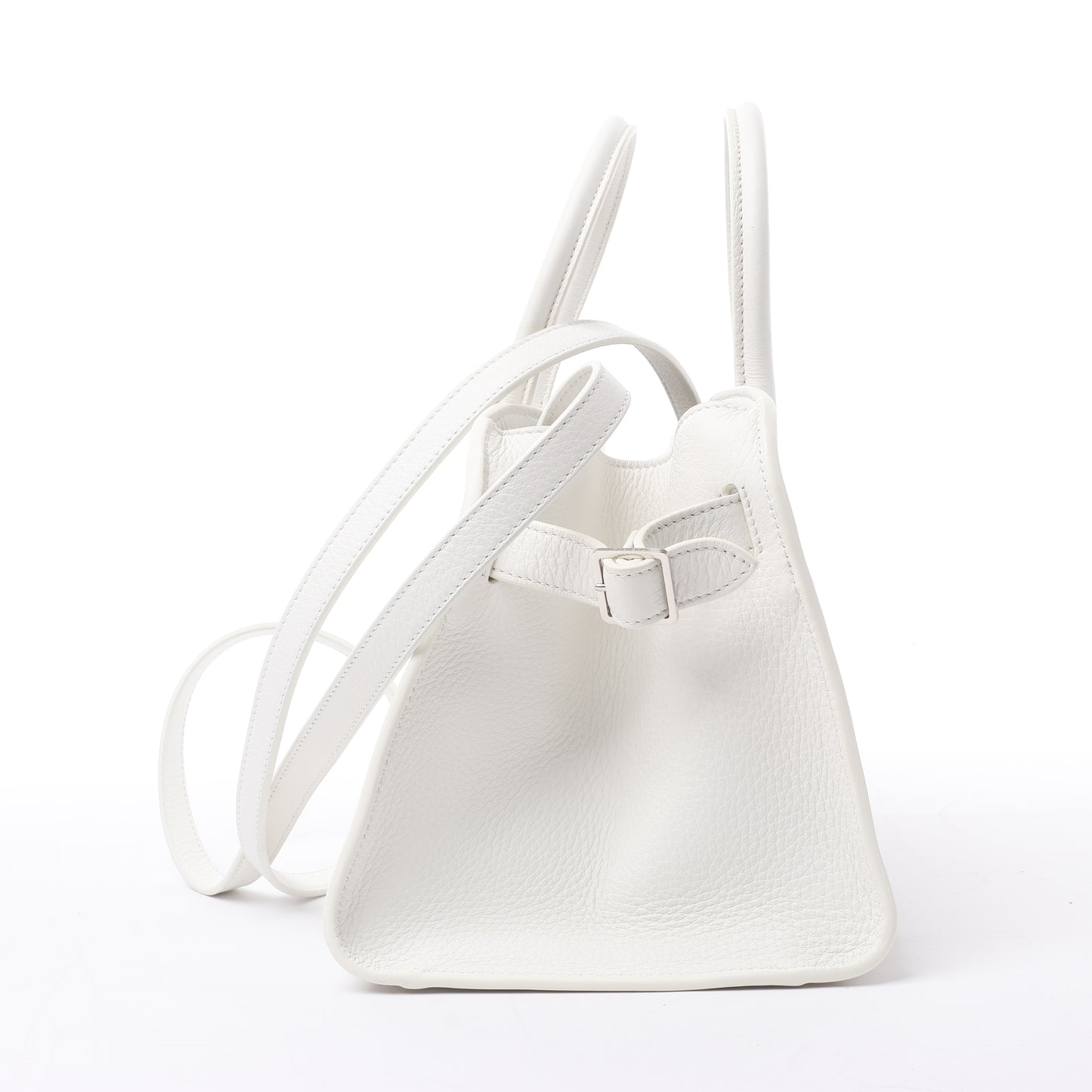 The Row Soft Margaux 10 Leather 2Way Handbag in White