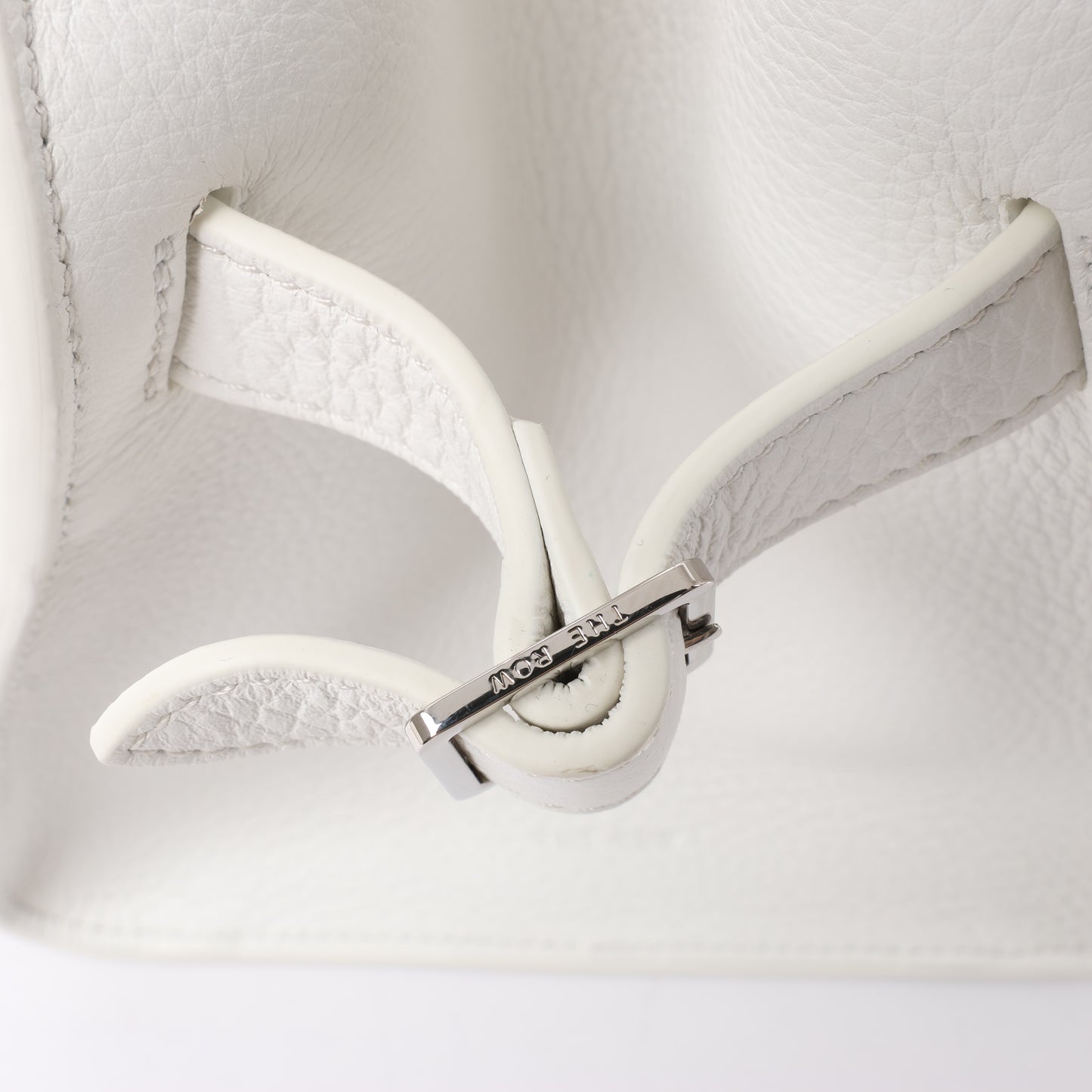 The Row Soft Margaux 10 Leather 2Way Handbag in White