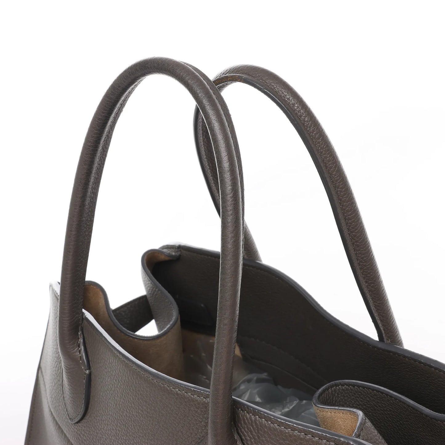 The Row Soft Margaux 15 Lederhandtasche in Grau