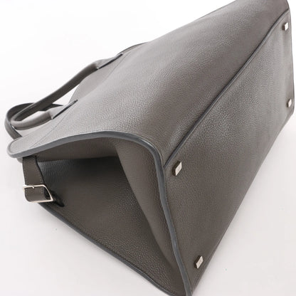 The Row Soft Margaux 15 Lederhandtasche in Grau