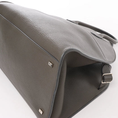 The Row Soft Margaux 15 Lederhandtasche in Grau