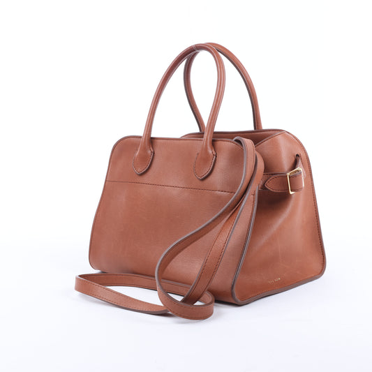 The Row – Weiche Margaux 10 – 2-Wege-Handtasche aus braunem Leder