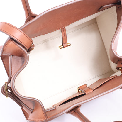 The Row – Weiche Margaux 10 – 2-Wege-Handtasche aus braunem Leder