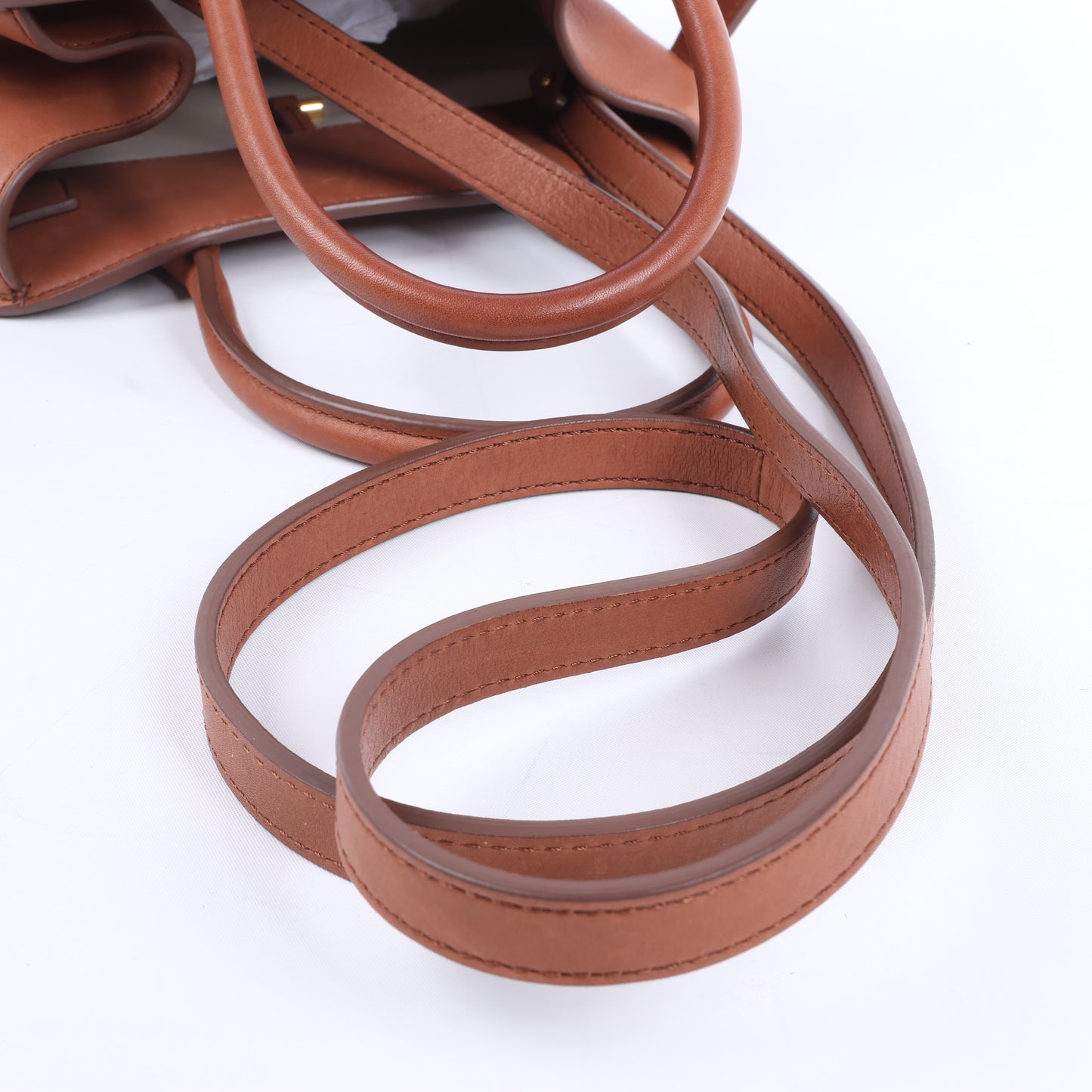 The Row – Weiche Margaux 10 – 2-Wege-Handtasche aus braunem Leder