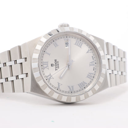 Tudor Royal 28500 6P37051 SS SS AT Uhr mit silbernem Zifferblatt