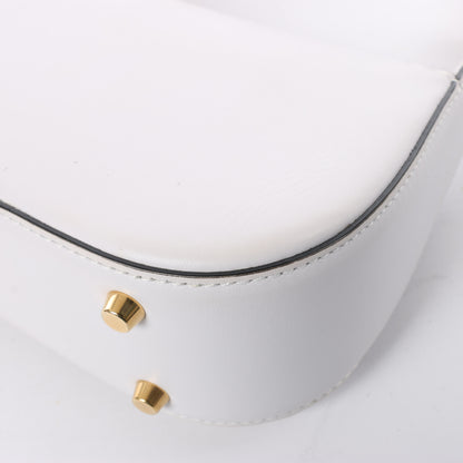 Valentino Garavani V logo Leather Shoulder bag in White