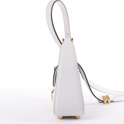 Valentino Garavani V logo Leather Shoulder bag in White