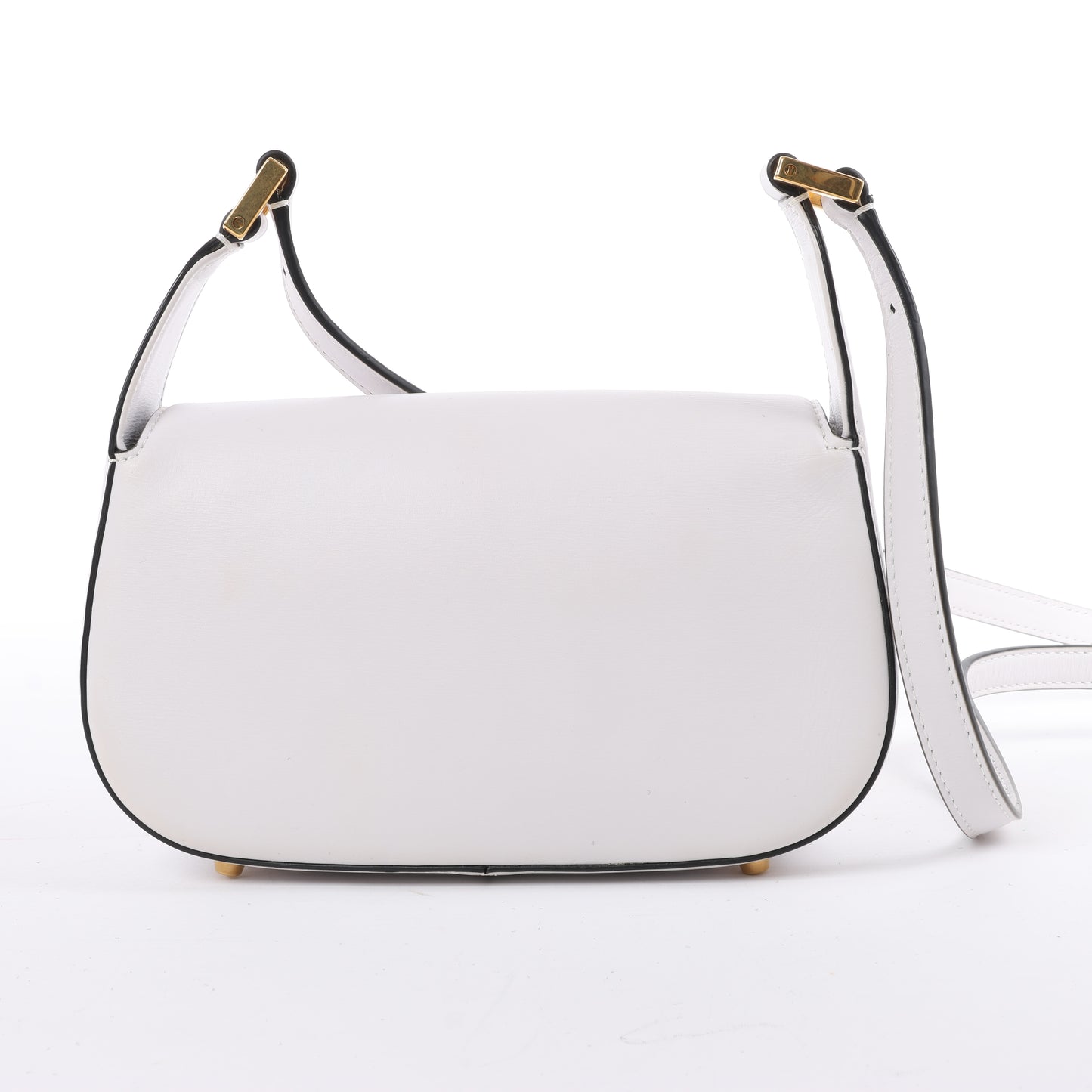 Valentino Garavani V logo Leather Shoulder bag in White