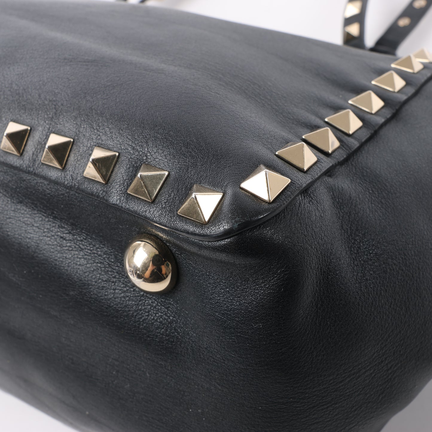 Valentino Garavani – Rockstud – 2-Wege-Handtasche aus schwarzem Leder